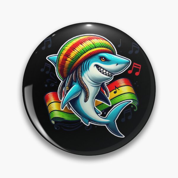 Artikelvorschau, Reggae Shark Rasta Themendesign entworfen und verkauft von SandbarTees.