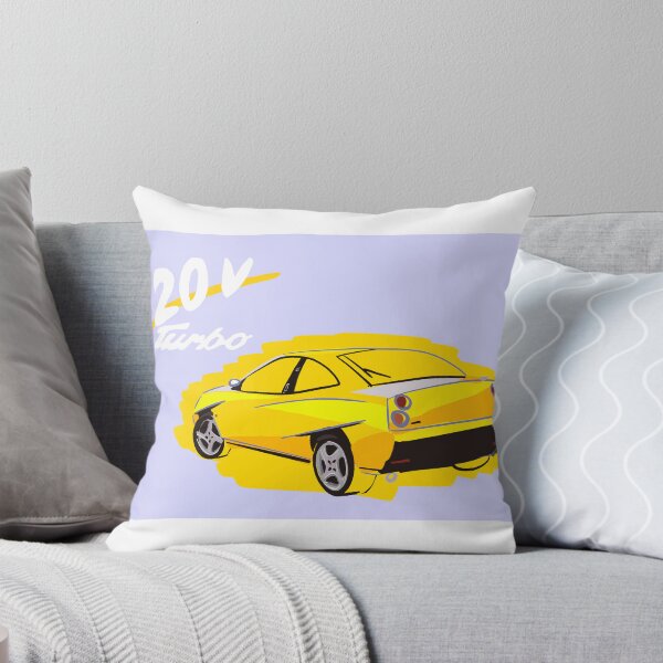 Item preview, Yellow Fiat Coupe 20V Turbo Pop Art designed and sold by Colby Martin Art.