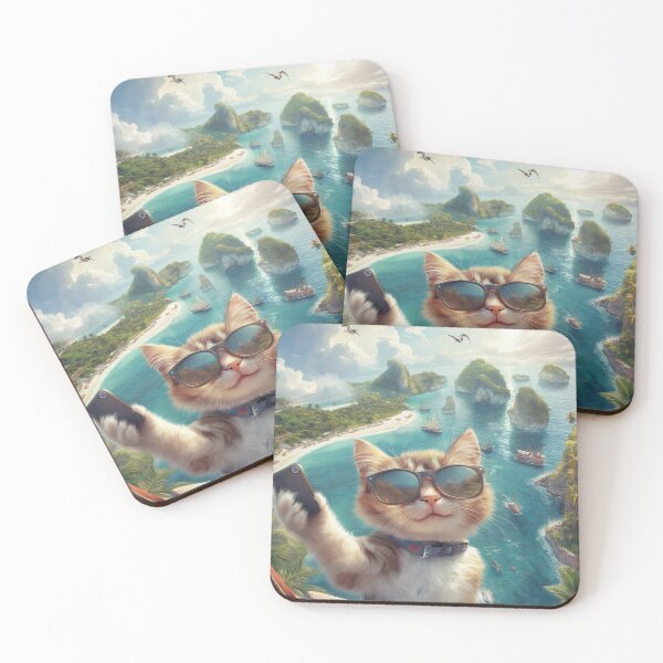Item preview, Cool Cat at the Beach – Sunglasses Edition designed and sold by Juli M..