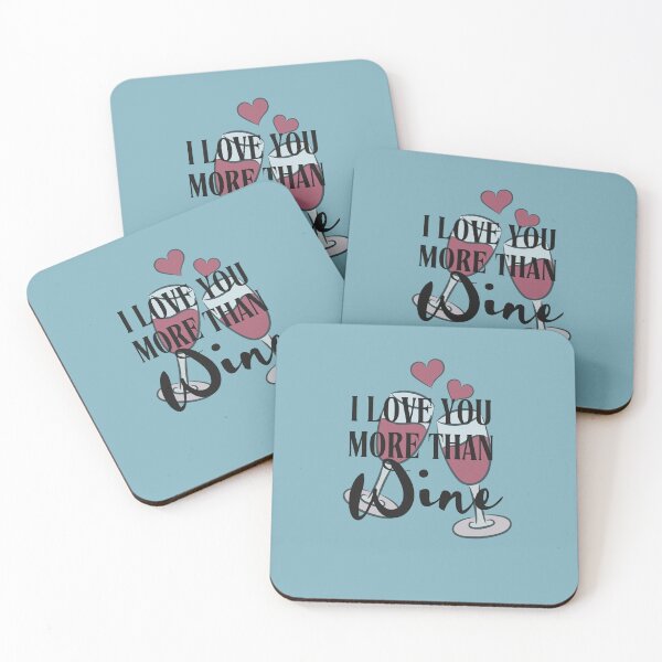 Item preview, I Love You More Than Wine Romantic Funny Gift Design designed and sold by Literally-True.