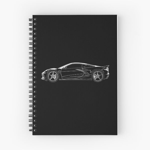 Item preview, Black Chevy Corvette C8 z06 line Illustration designed and sold by blackdogshop.