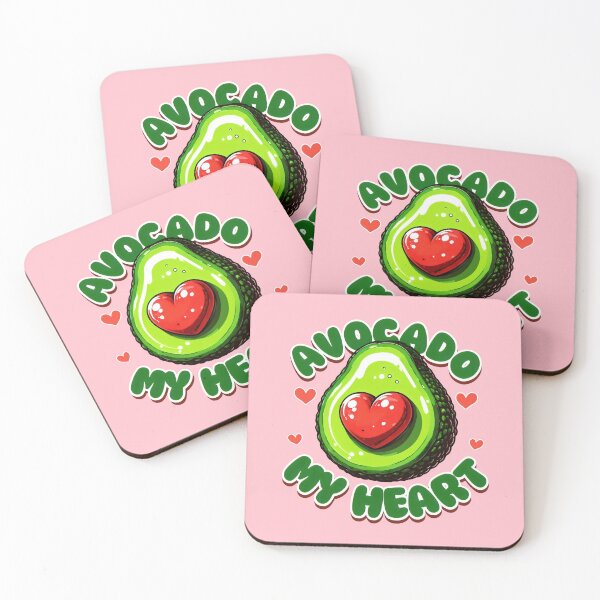 Item preview, Avocado My Heart: A Romantic Green and Red Delight designed and sold by SplashTastic.