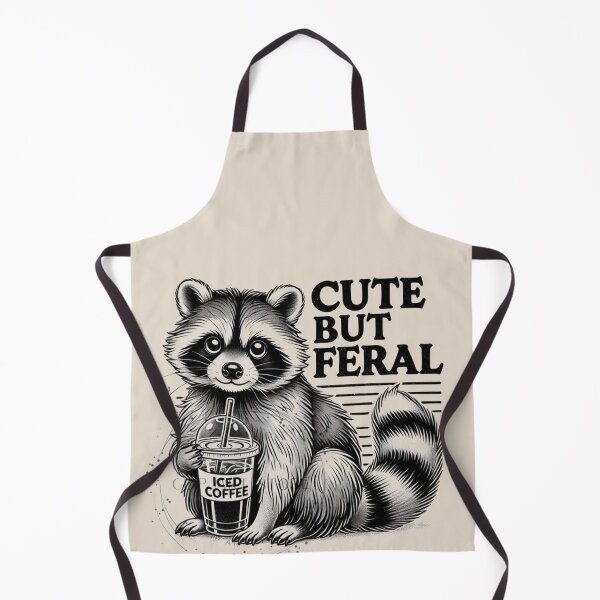Item preview, Cute But Feeling Feral Raccoon with iced cofee, If I'm Moody Give Me Foody, Funny Raccoon Design, Animal Sarcastic Saying, Trendy Raccoon Sublimation designed and sold by FitFisher.