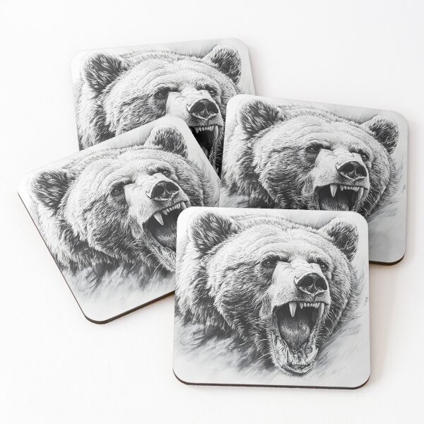 Item preview, Realistic Grizzly bear pencil drawing designed and sold by Pencil-Art.