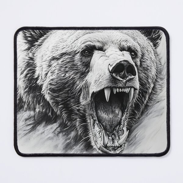 Item preview, Realistic Grizzly bear pencil drawing designed and sold by Pencil-Art.