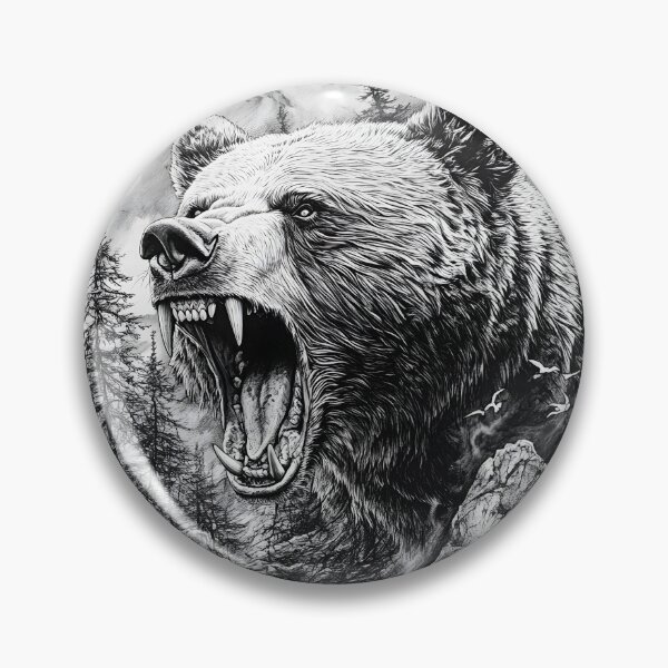 Item preview, Realistic Grizzly bear pencil drawing designed and sold by Pencil-Art.