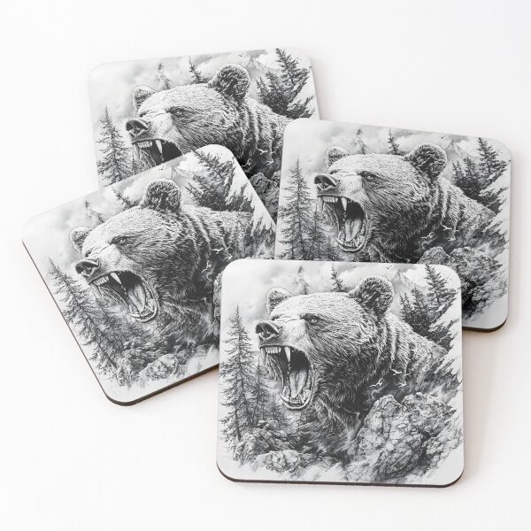 Item preview, Realistic Grizzly bear pencil drawing designed and sold by Pencil-Art.