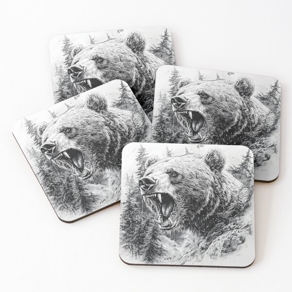 Item preview, Realistic Grizzly bear pencil drawing designed and sold by Pencil-Art.