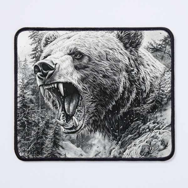 Item preview, Realistic Grizzly bear pencil drawing designed and sold by Pencil-Art.