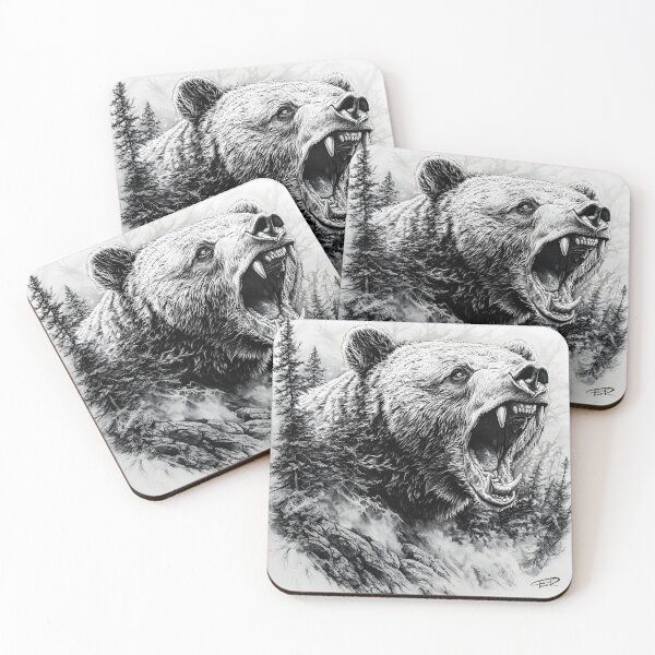 Item preview, Realistic Grizzly bear pencil drawing designed and sold by Pencil-Art.