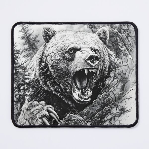 Item preview, Realistic Grizzly bear pencil drawing designed and sold by Pencil-Art.