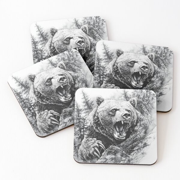 Item preview, Realistic Grizzly bear pencil drawing designed and sold by Pencil-Art.