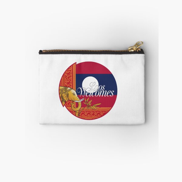Item preview,  Laos Welcomes Flag Map Luang Prabang, Vientiane, Mekong designed and sold by AnimalsDH305.