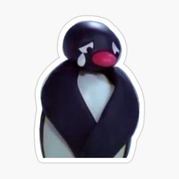 Vista previa del artículo con la obra «Pingüino llorando», diseñado y vendido por ReactionPix.