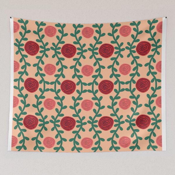 Item preview, Roses on the Vines - Peach Fuzz designed and sold by IronCrip.