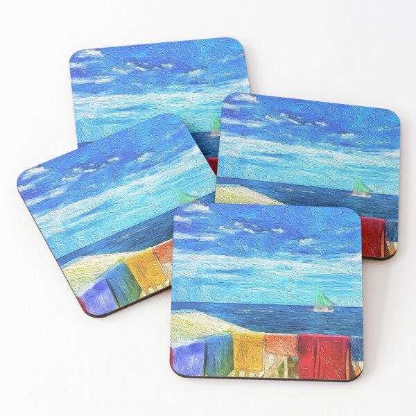 Item preview, Roatan Breeze - Abstract Caribbean Sea Original Art designed and sold by The Painted Door Studio.