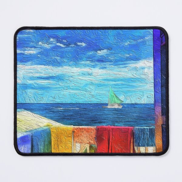 Item preview, Roatan Breeze - Abstract Caribbean Sea Original Art designed and sold by The Painted Door Studio.