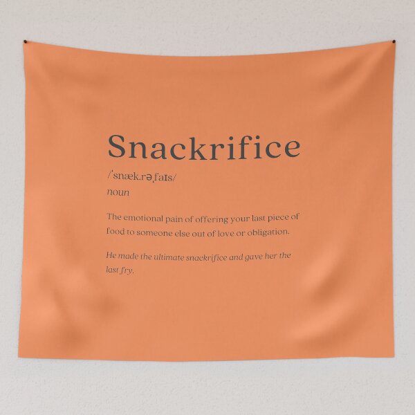 Item preview, Dictionary: Snackrifice designed and sold by nature. electrified..