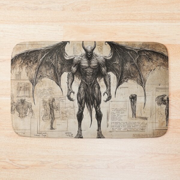 Item preview, Winged Demon Creature SCP Infographic Notes Bestiary designed and sold by Nightarcade.