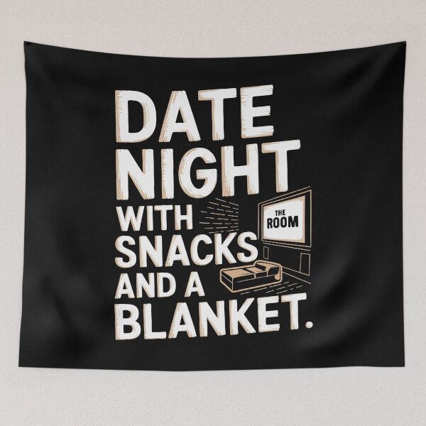 Item preview, Cozy Date Night With Snacks And A Blanket designed and sold by Quirky Shirts.