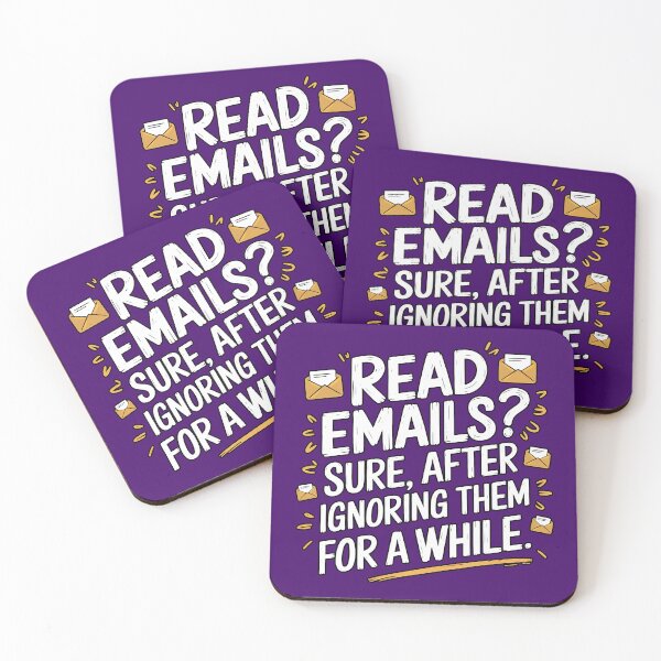Item preview, Quirky Office Humor Shirt – 'Read Emails? Sure, After Ignoring Them for a While' Funny Design designed and sold by marvinismyname.