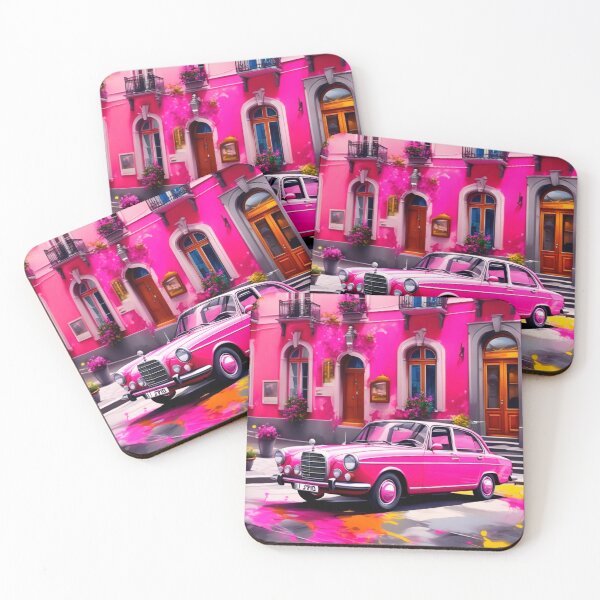 Item preview, Coche rosa en calle de Europa designed and sold by Ecliz.