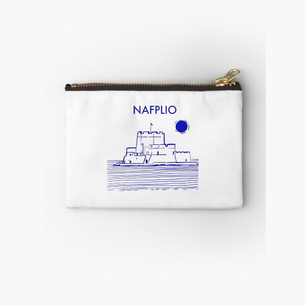Item preview, Nafplio Greece travel poster beach sticker designed and sold by Arctic frame studio.