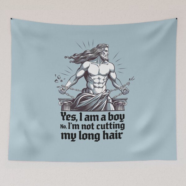 Item preview, Long Hair Freedom Graphic Statement designed and sold by TeeGrit.