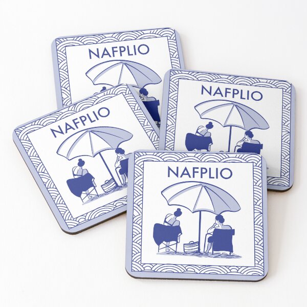 Item preview, Nafplio Greece city travel poster sticker  designed and sold by Arctic frame studio.