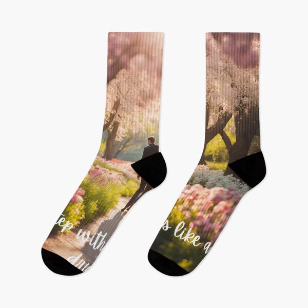 Item preview, Romantic Walk Under Blossoms: Every Step Feels Like a Dream designed and sold by cosmiccircles01.