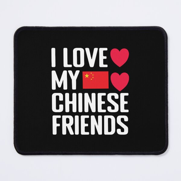 Item preview, Funny Social Media Refugee I Love Chinese Friends Hearts China Flag designed and sold by wenjunior.