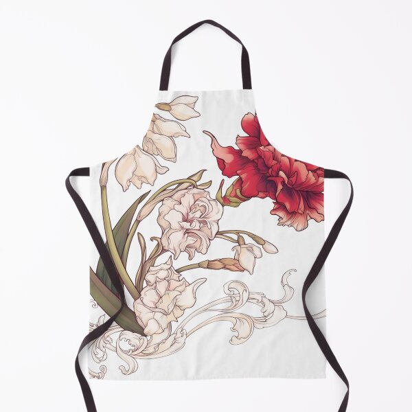 Item preview, January birth flower carnations and snowdrops designed and sold by MendaciousMina.