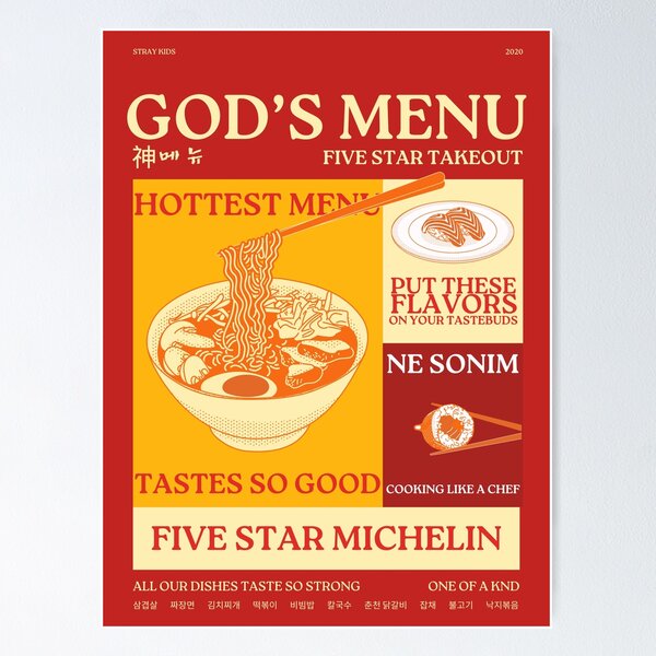 Item preview, God's Menu Poster designed and sold by smeraldosecrets.