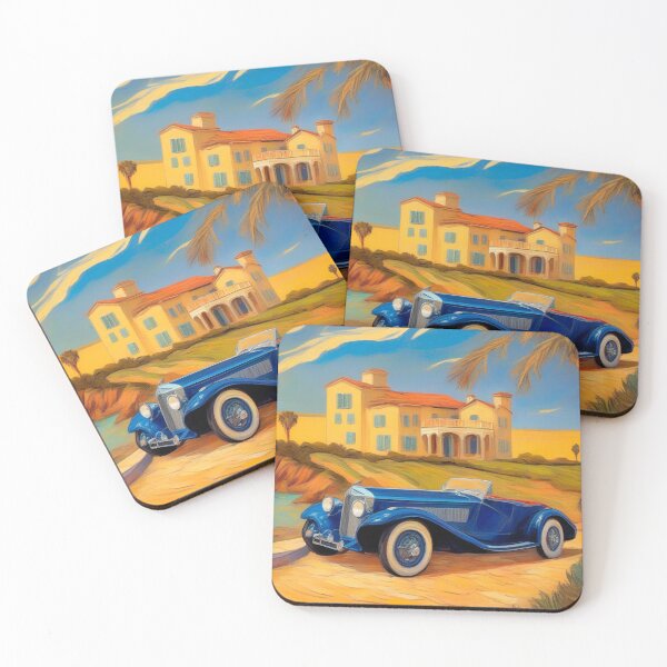 Item preview, Carro clásico azul de lujo en Europa designed and sold by Ecliz.