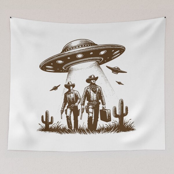 Item preview, UFOs and Cowboys designed and sold by roswellboutique.