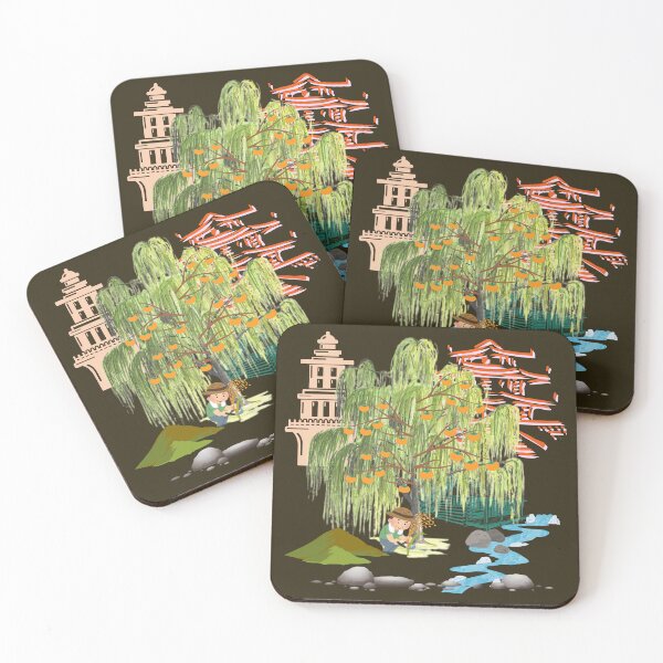 Item preview, "Farmer Harvesting Under a Persimmon Tree" designed and sold by Graphollio-shop.