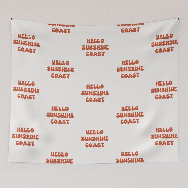 Item preview, Hello Sunshine Coast Retro Typography Design designed and sold by RM-Journey.