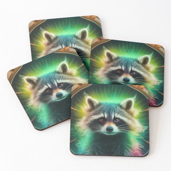 Item preview, Space Raccoon Guard Funny Design Art  designed and sold by Maggie Mustard.