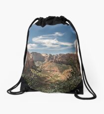 Overlook Canyon, Zion National Park, Utah Drawstring Bag