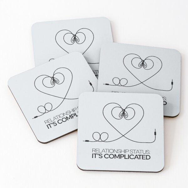 Item preview, Relationship Status: It’s Complicated - Heart Shaped Headphone Cord  designed and sold by digitalscrabble.