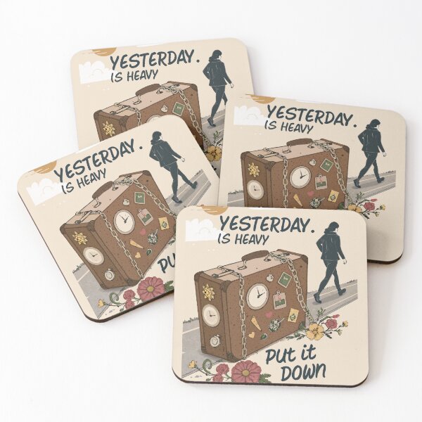 Item preview, Yesterday Is Heavy, Put It Down – Inspirational - let it go designed and sold by pixelated_echoes.