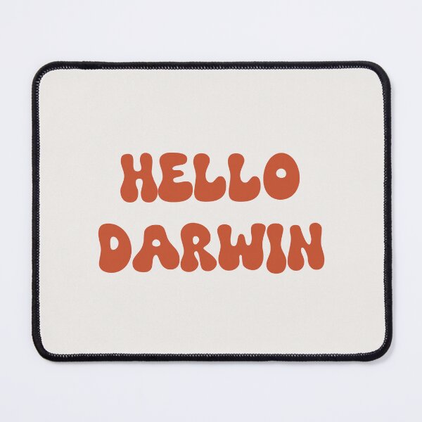 Item preview, Hello Darwin Retro Typography Design designed and sold by RM-Journey.
