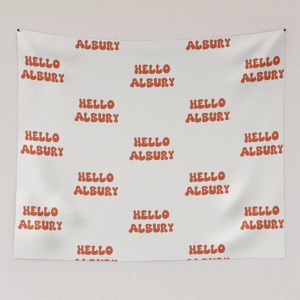Item preview, Hello Albury Retro Typography Design designed and sold by RM-Journey.