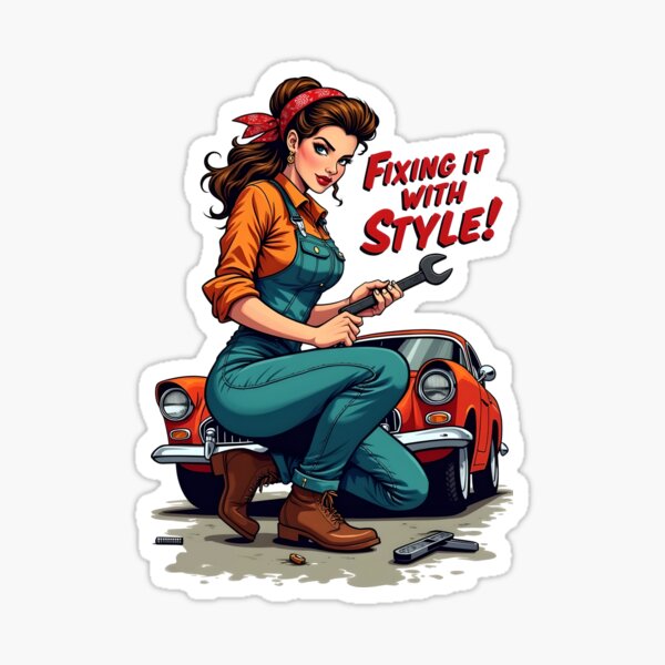 Item preview, Vintage style mechanical girl designed and sold by JonelleTshirts.