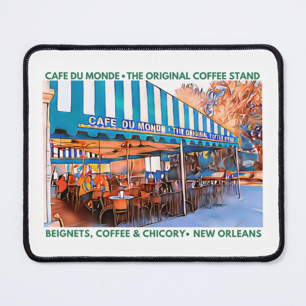 Item preview, Café Du Monde in Jackson Square: Iconic New Orleans Beignet Art | Mardi Gras Tshirt designed and sold by MerchMaid1981.