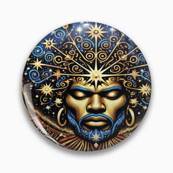 Item preview, Celestial Afro-Ethereal Mandala: The Cosmic Sovereign designed and sold by Seattleaiharp.