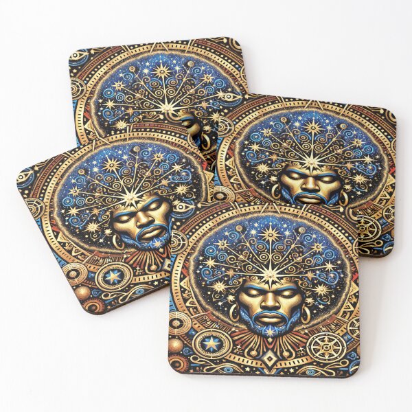 Item preview, Celestial Afro-Ethereal Mandala: The Cosmic Sovereign designed and sold by Seattleaiharp.