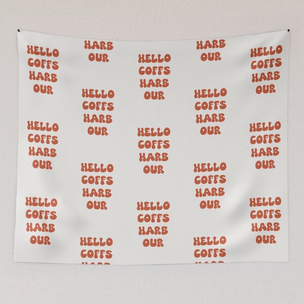 Item preview, Hello Coffs Harbour Retro Typography Design designed and sold by RM-Journey.