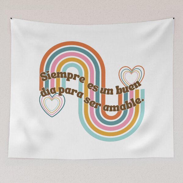 Item preview, Retro Rainbow Heart - Siempre es un buen día para ser amable designed and sold by Teacher2Nerds.
