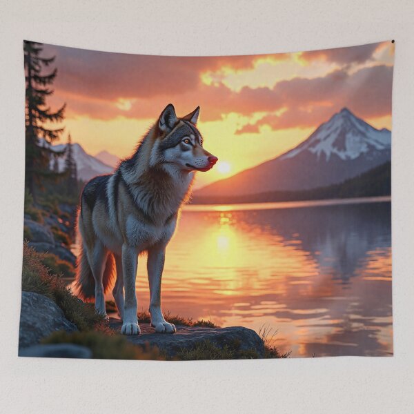 Item preview, Wolf Sunset designed and sold by ShaneWalkerArt.
